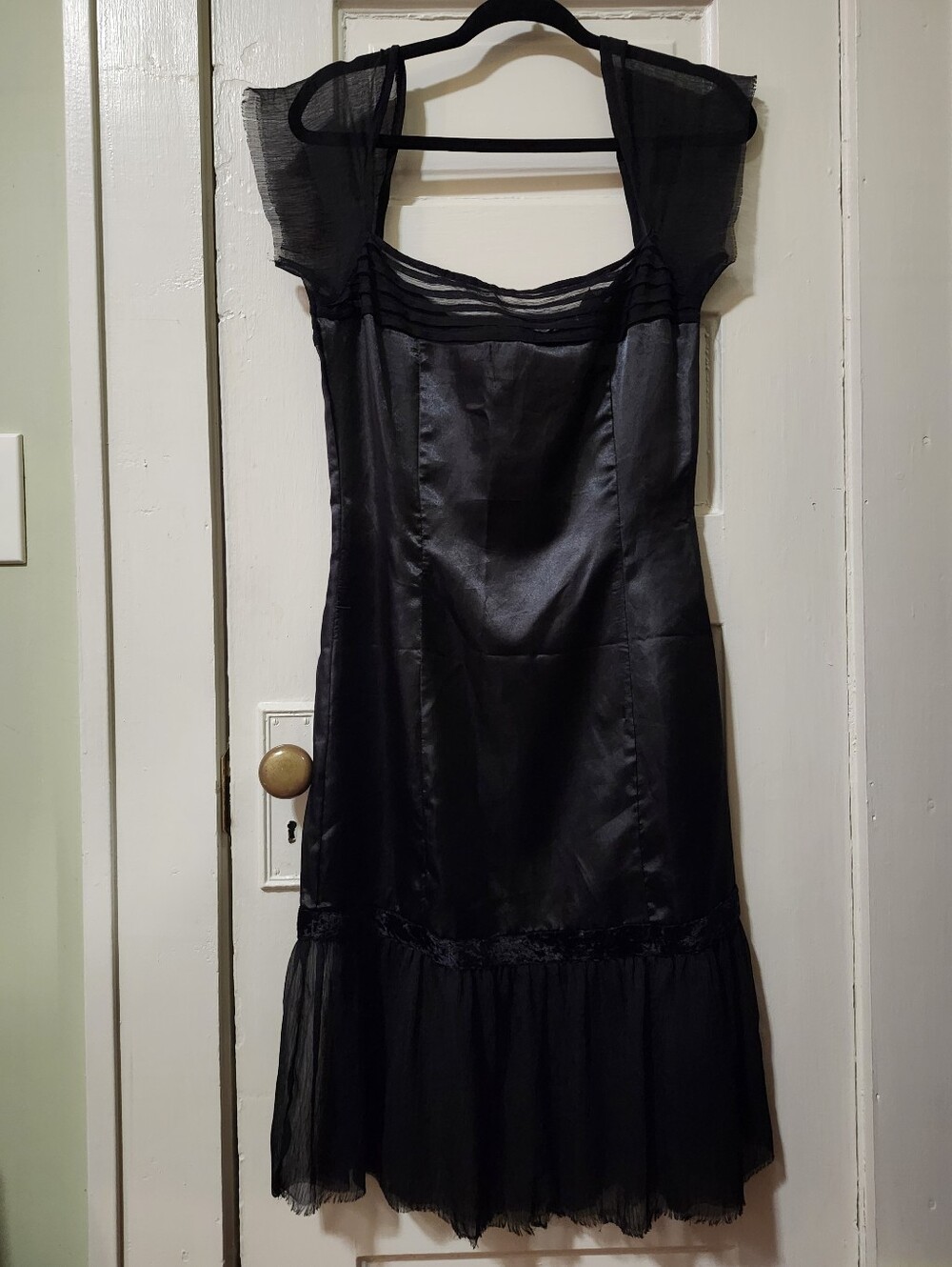 Y2K Charlotte Russe Black Satin Dress